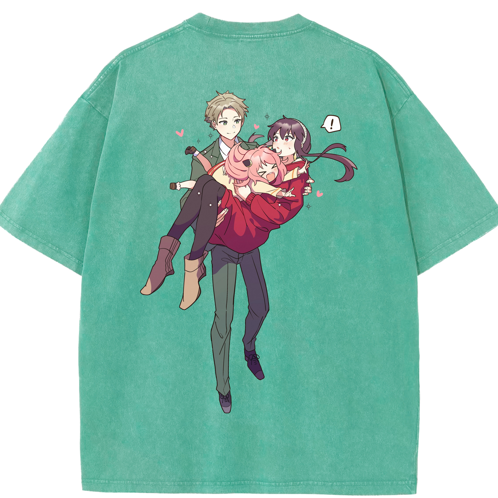 （画像用） SPY×FAMILY间谍家家酒 綿100% ヴィンテージ風 半袖Tシャツ（背面プリント）